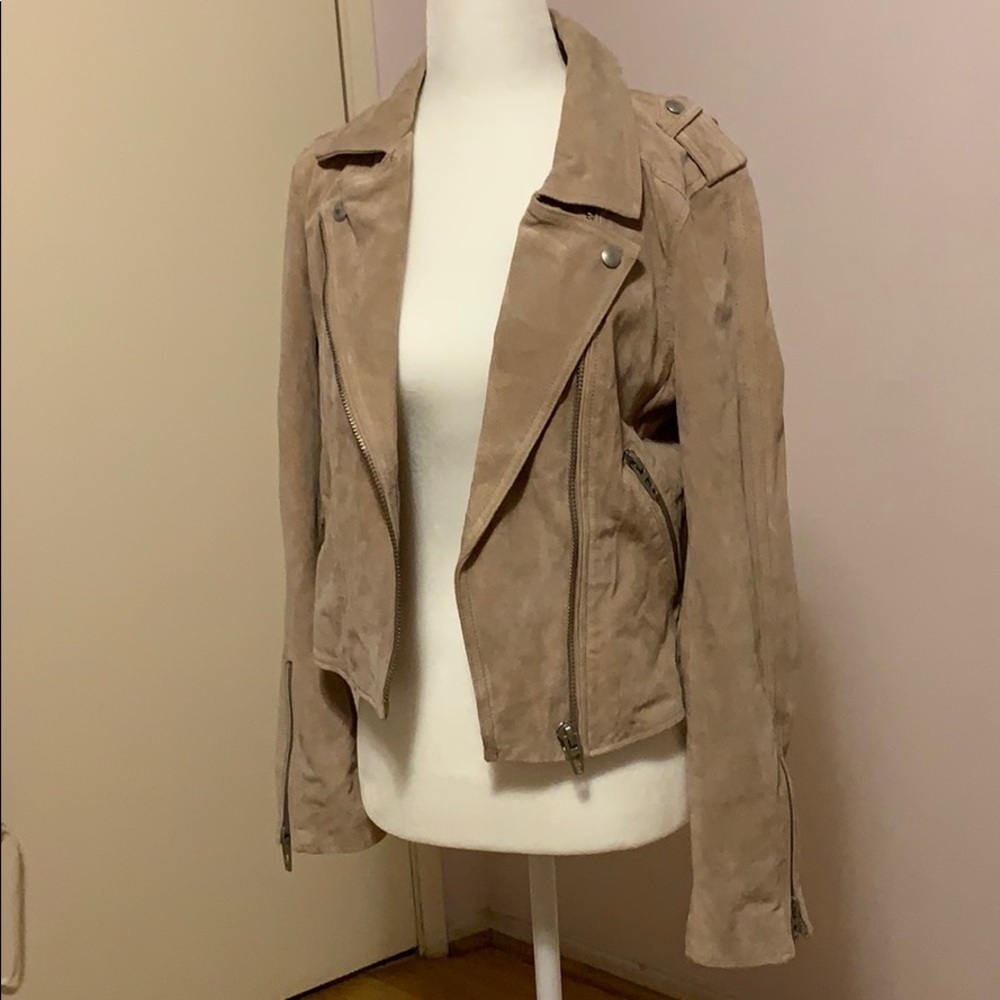 BLANKNYC Denim Pink Suede Moto Jacket - Picture 6 of 6